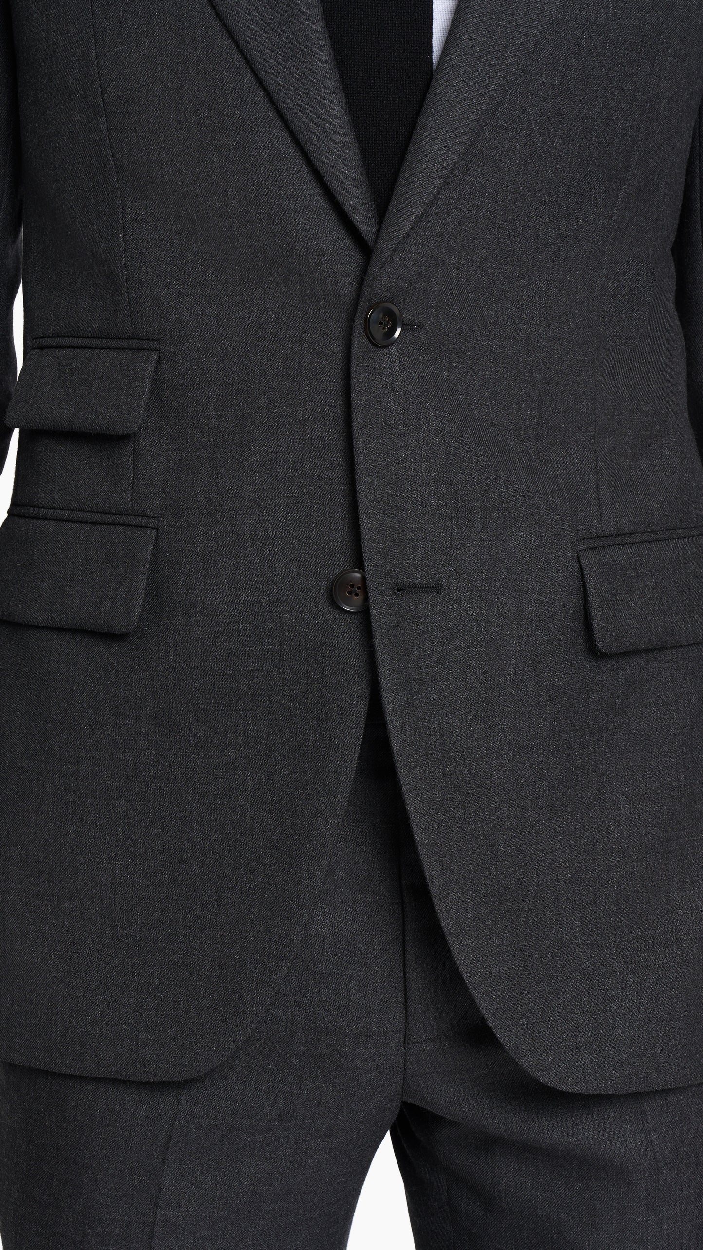 ES Essentials Carbon Grey Twill Custom Suit