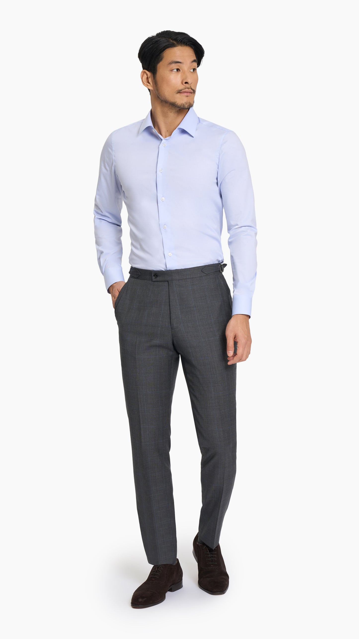 Mid Grey Prince of Wales Trouser