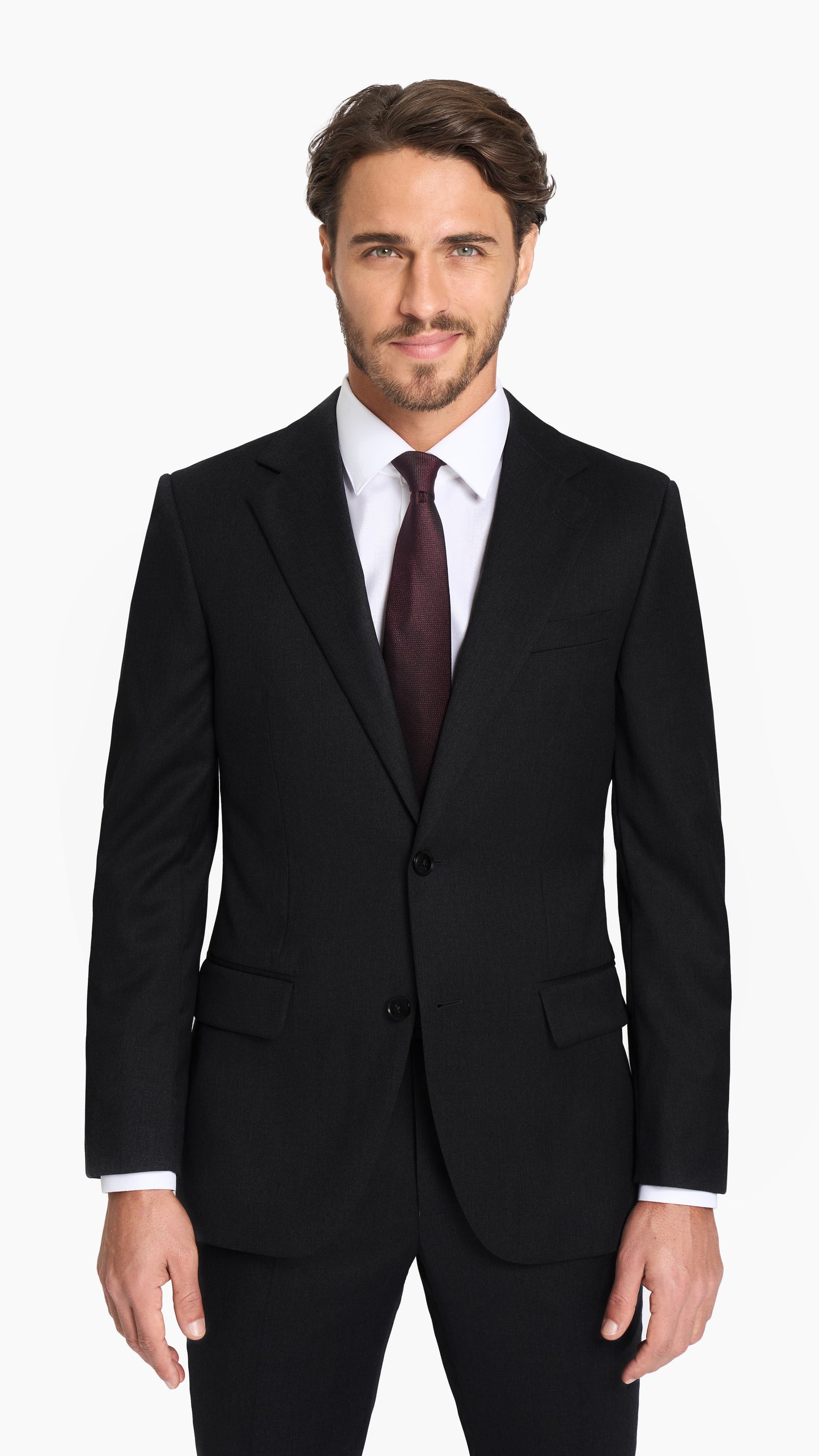 ES Essentials Black Twill Custom Suit