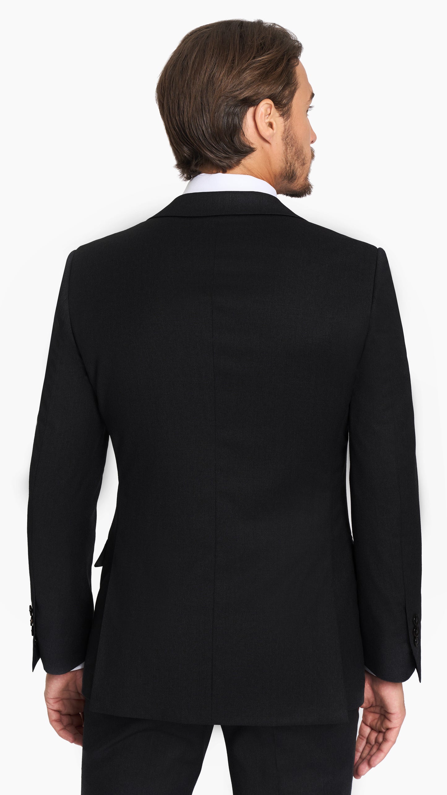 ES Essentials Black Twill Custom Suit