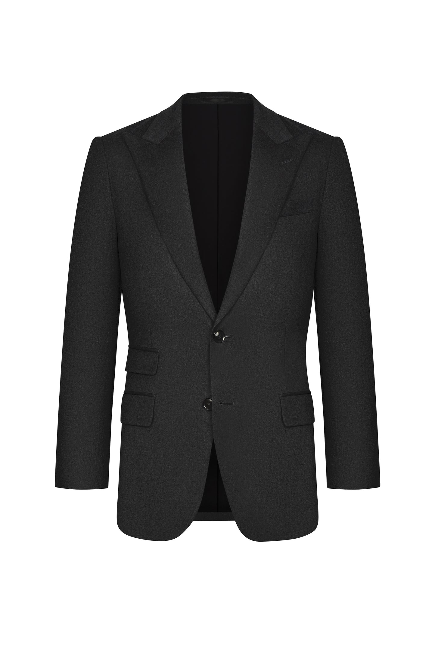 ES Essentials Black Twill Custom Suit