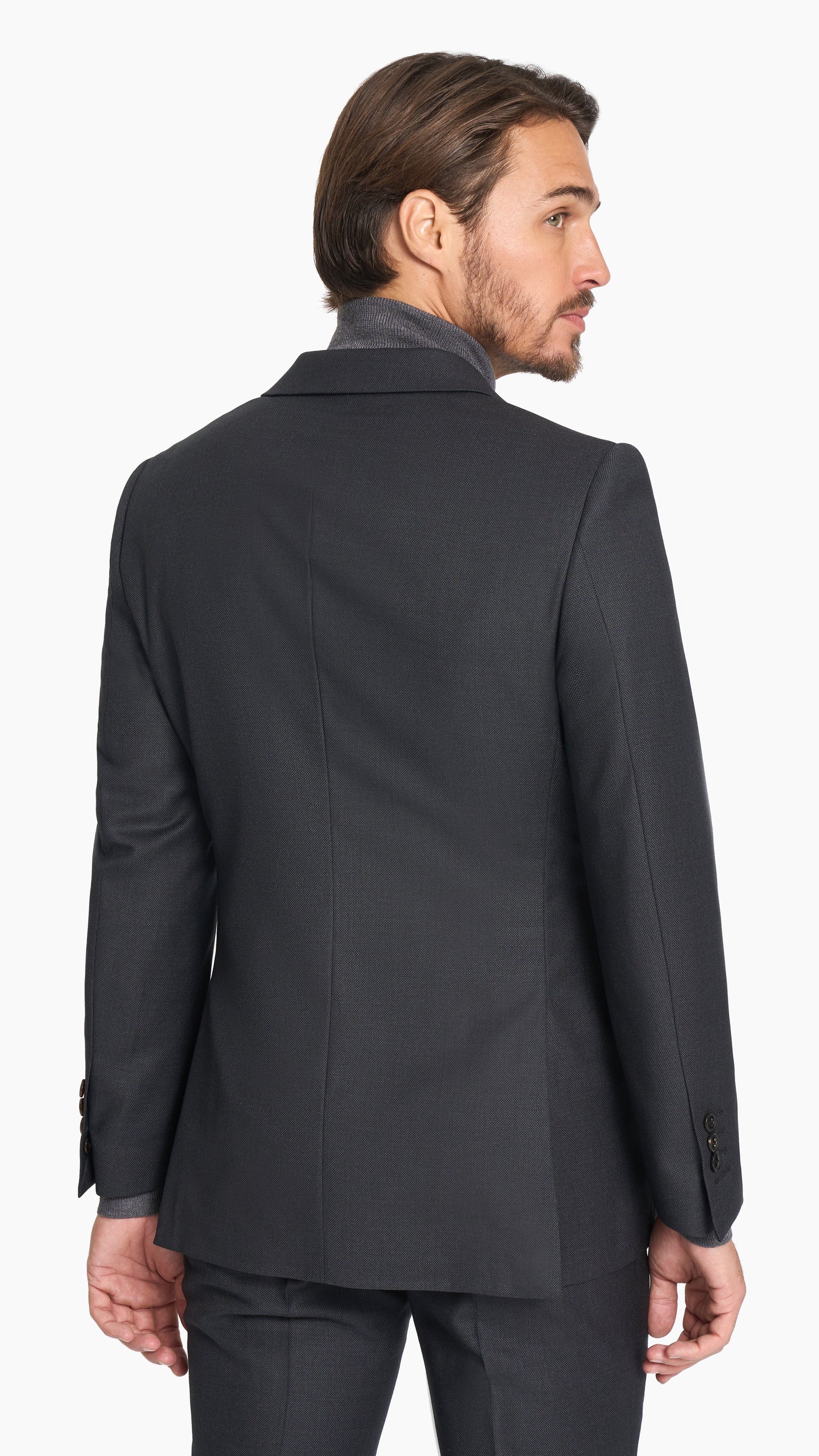 Charcoal Grey Birdseye Jacket