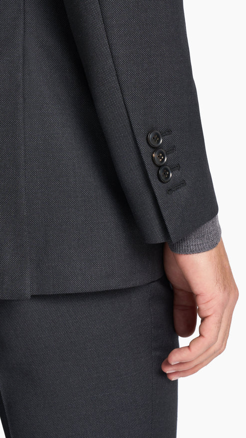Charcoal Grey Birdseye Suit