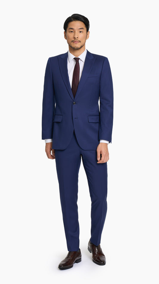 Reda Royal Blue Twill Custom Suit