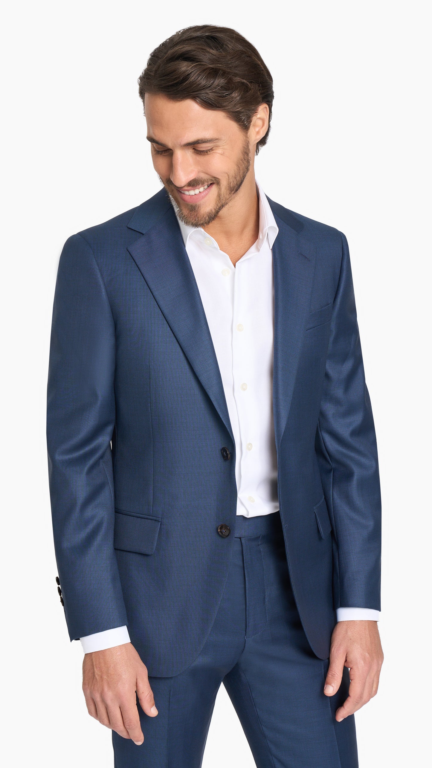 Petrol Blue Sharkskin Jacket