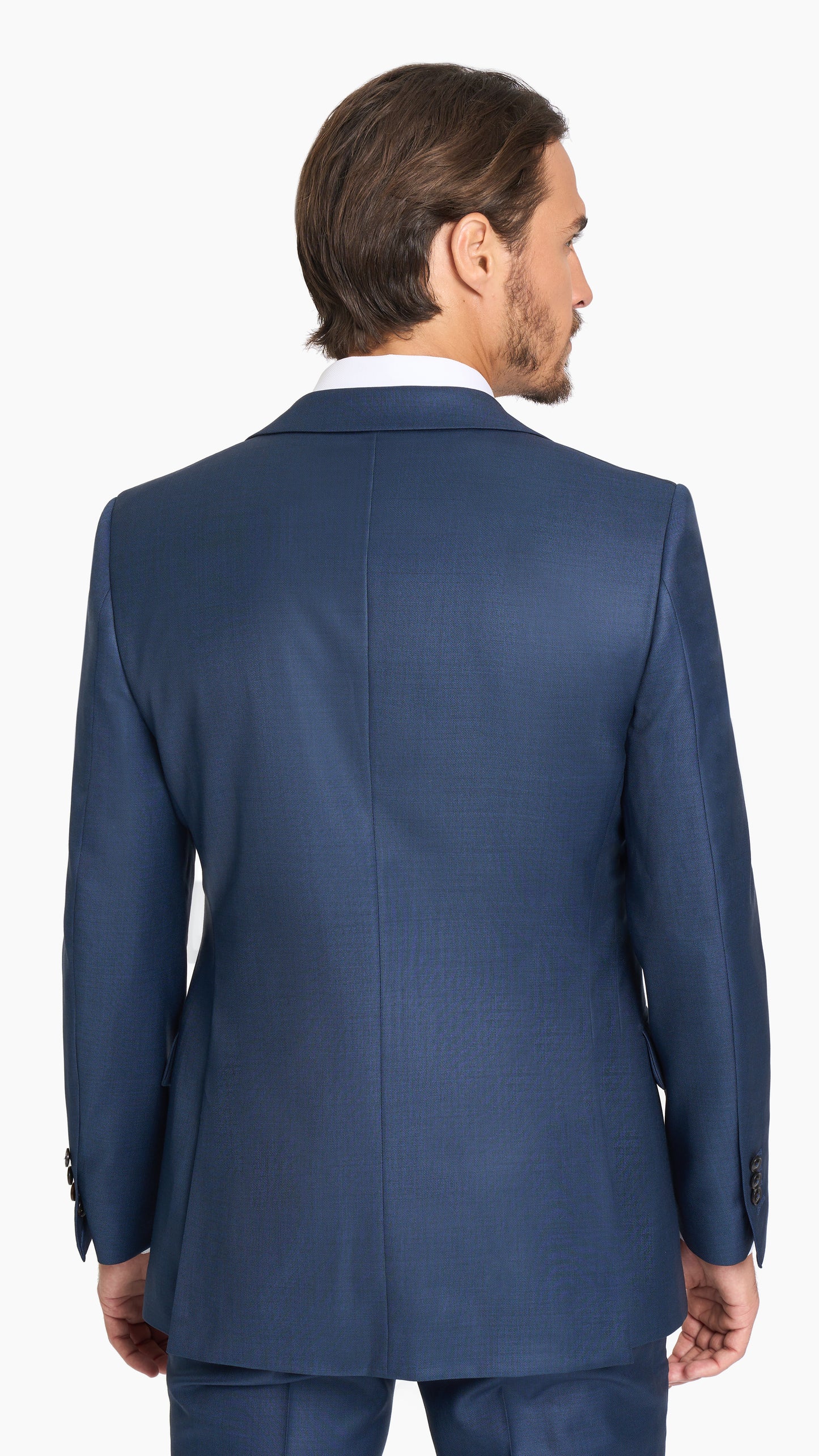 Petrol Blue Sharkskin Jacket