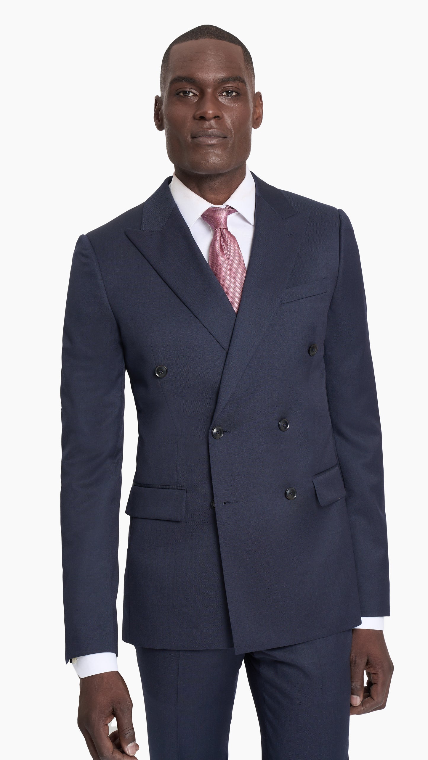 Midnight Blue Sharkskin Suit