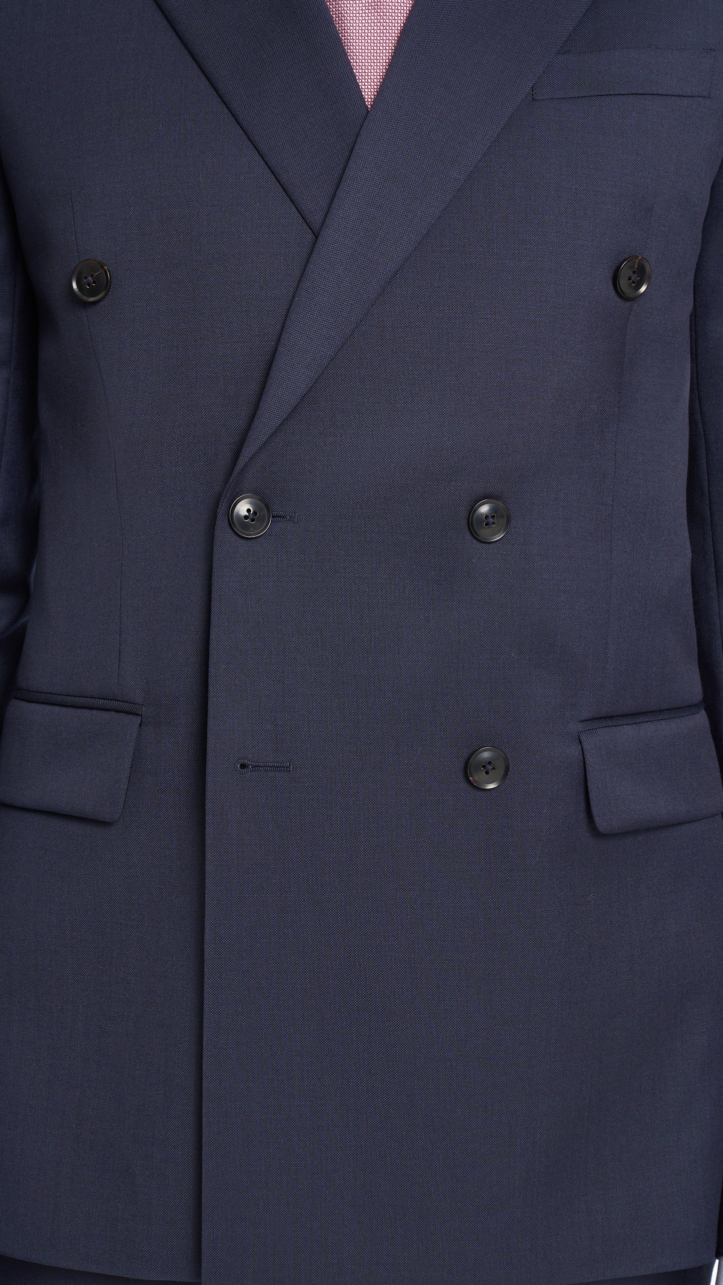 Midnight Blue Sharkskin Suit