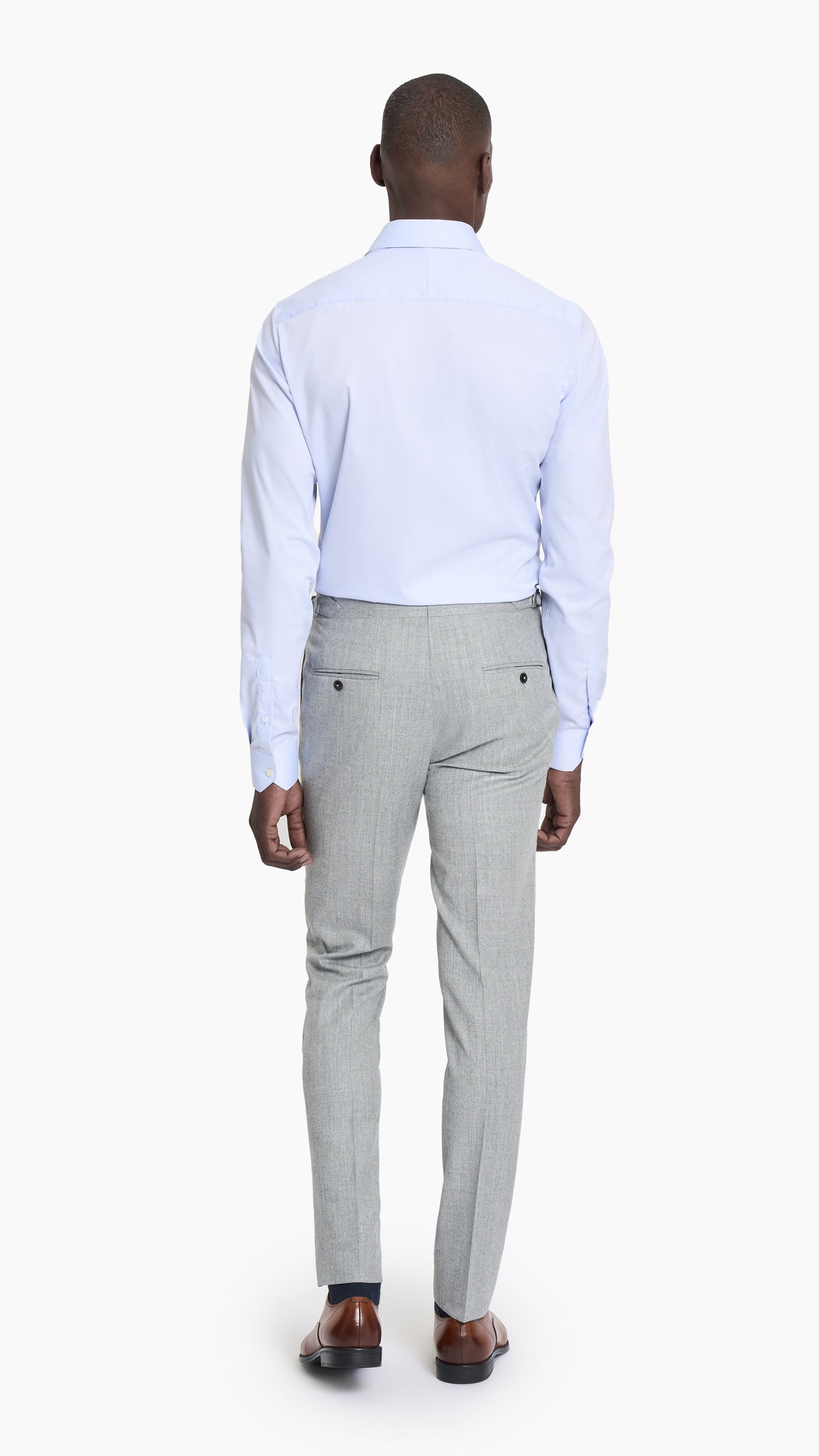 Reda Light Grey Flannel Custom Trouser