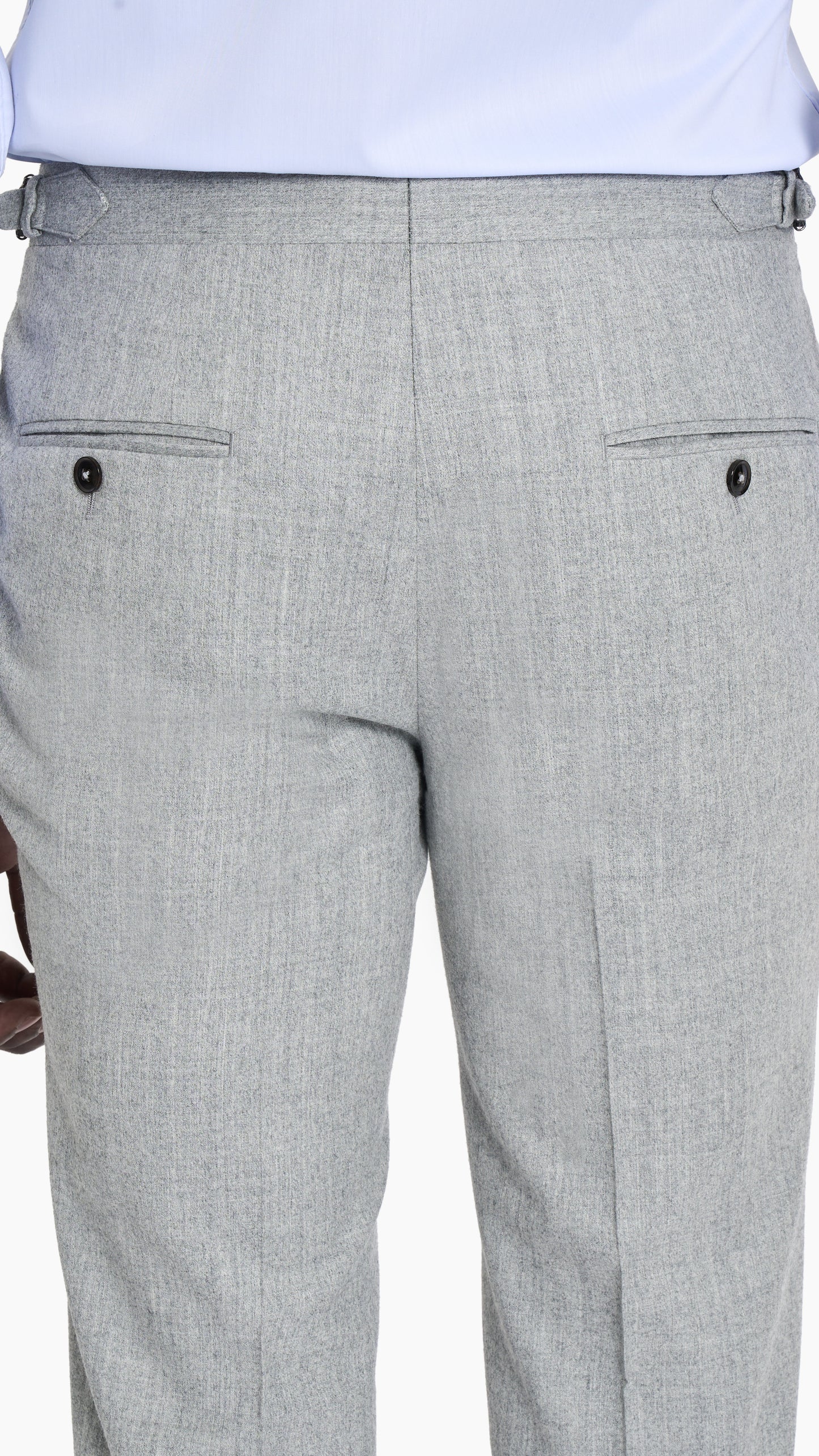 Reda Light Grey Flannel Custom Trouser