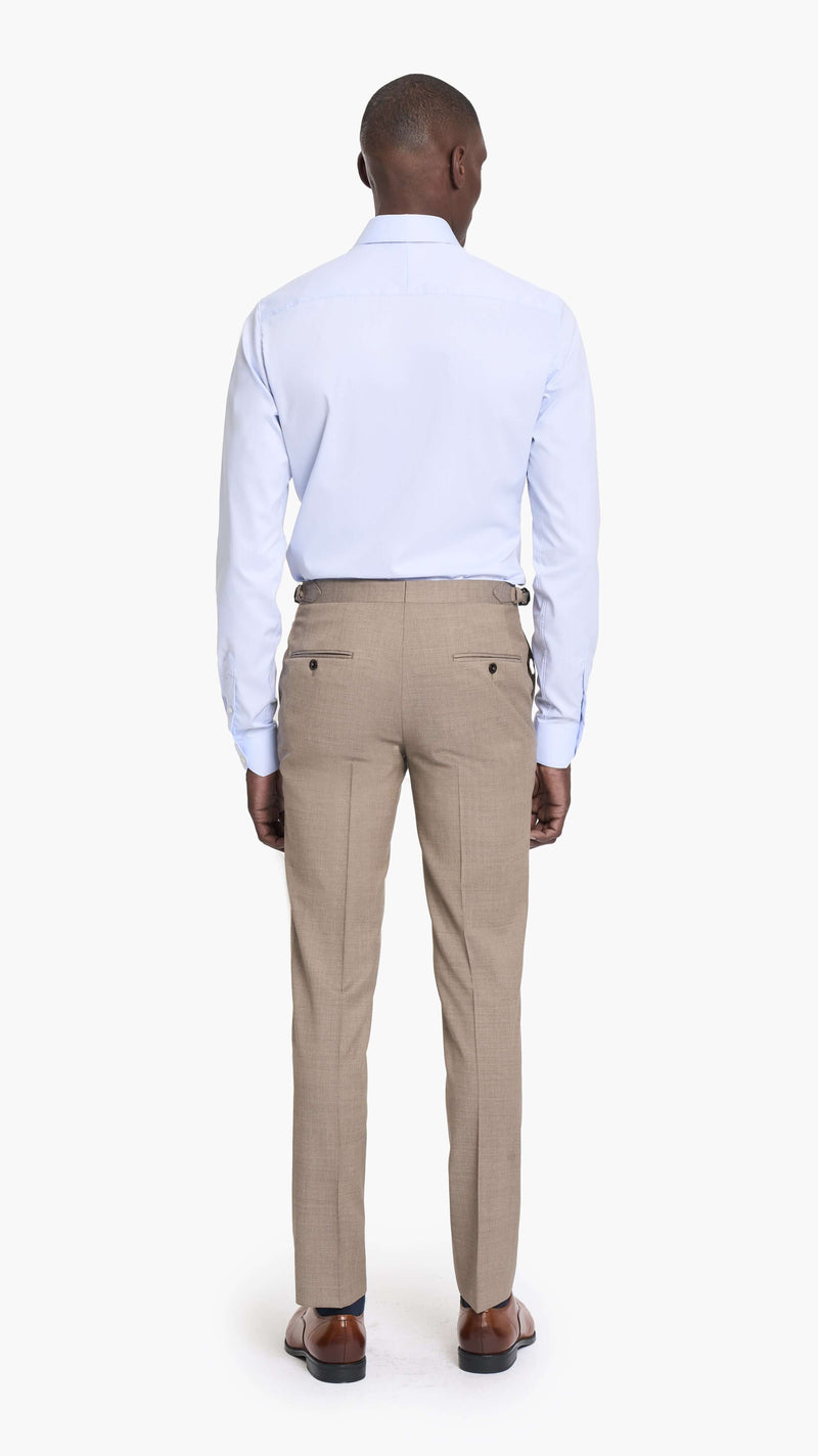 Reda Light Brown Twill Custom Suit