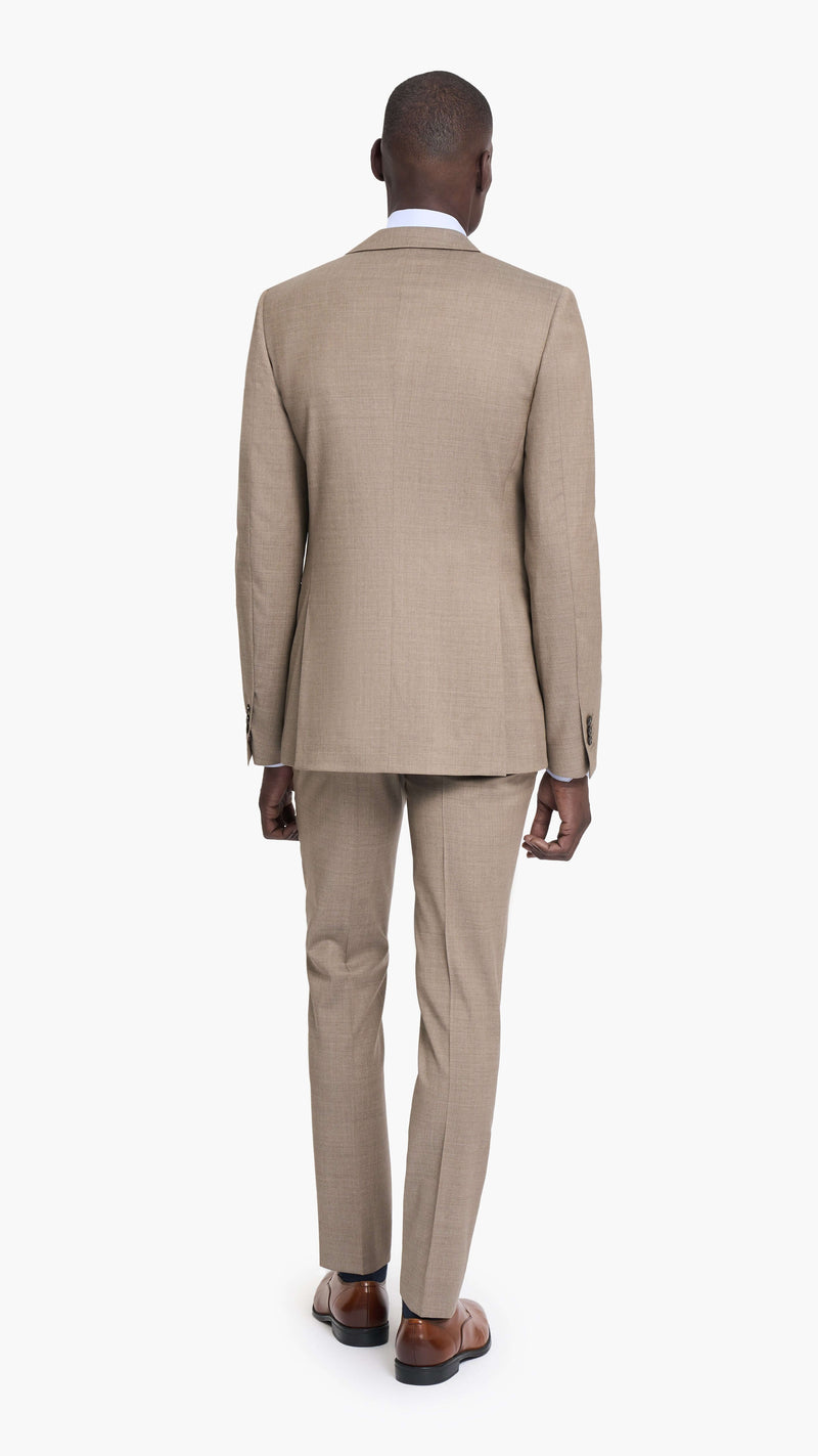 Reda Light Brown Twill Custom Suit