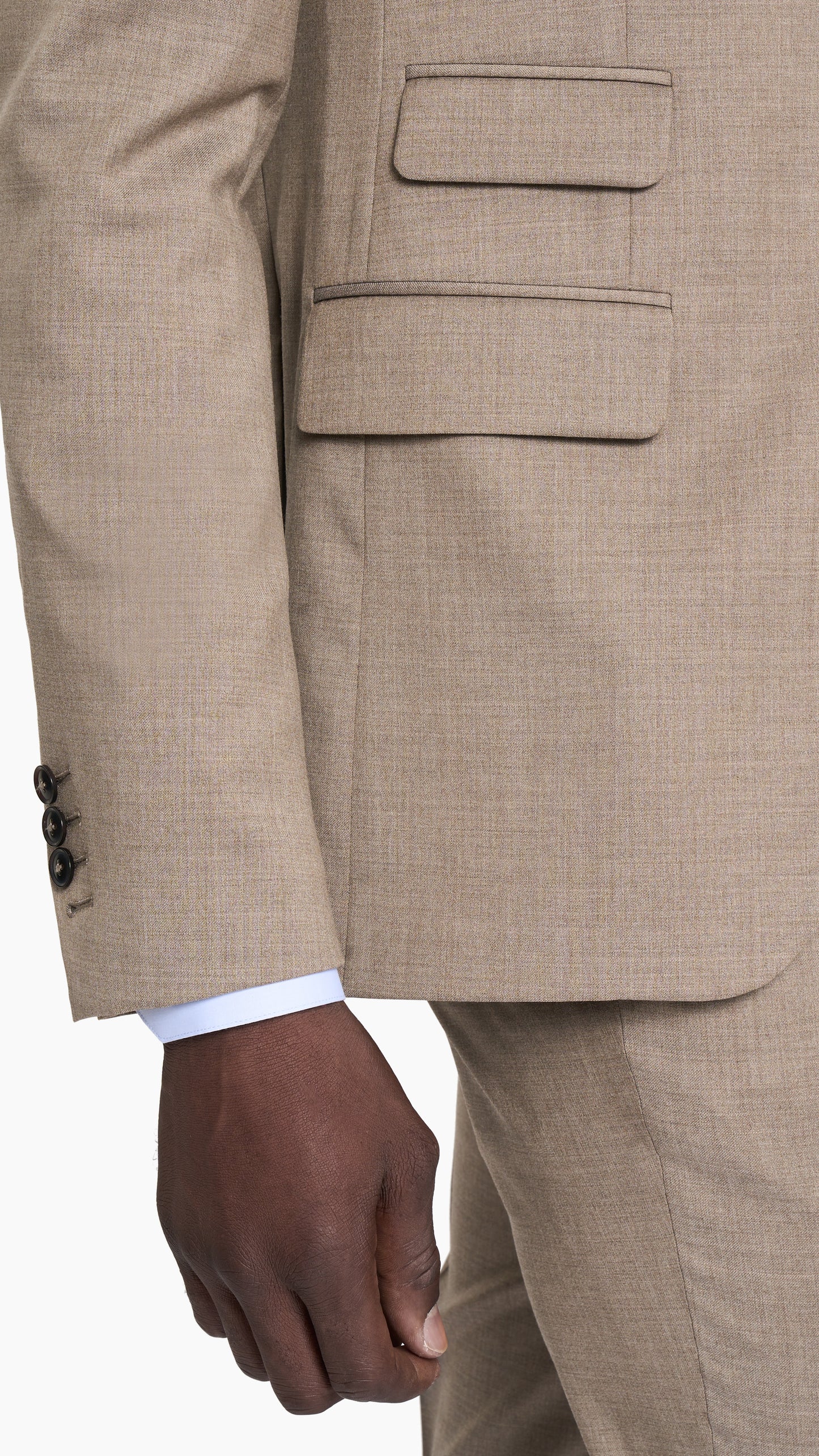 Light Brown Plain Weave Suit