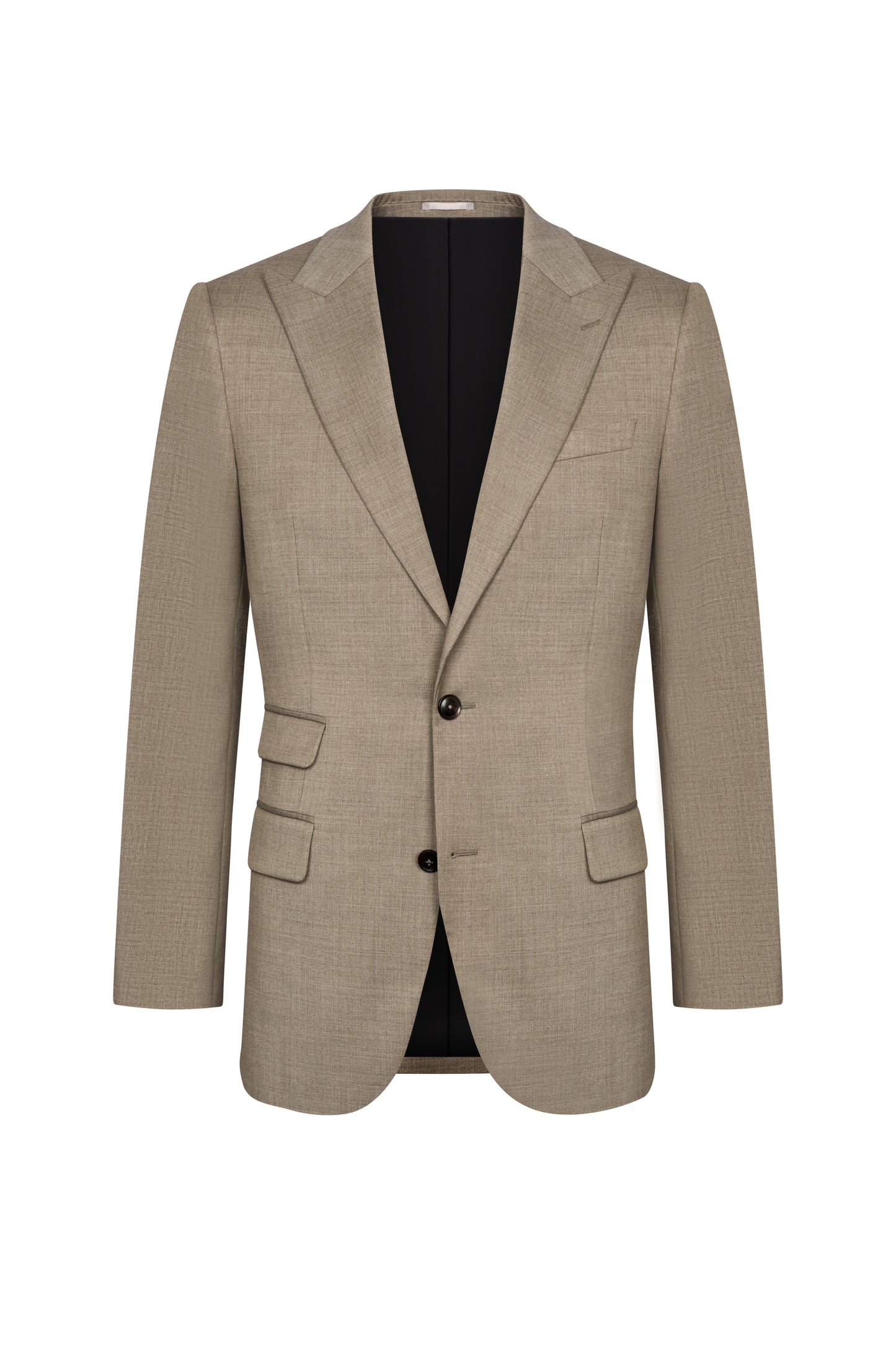Reda Light Brown Twill Custom Suit