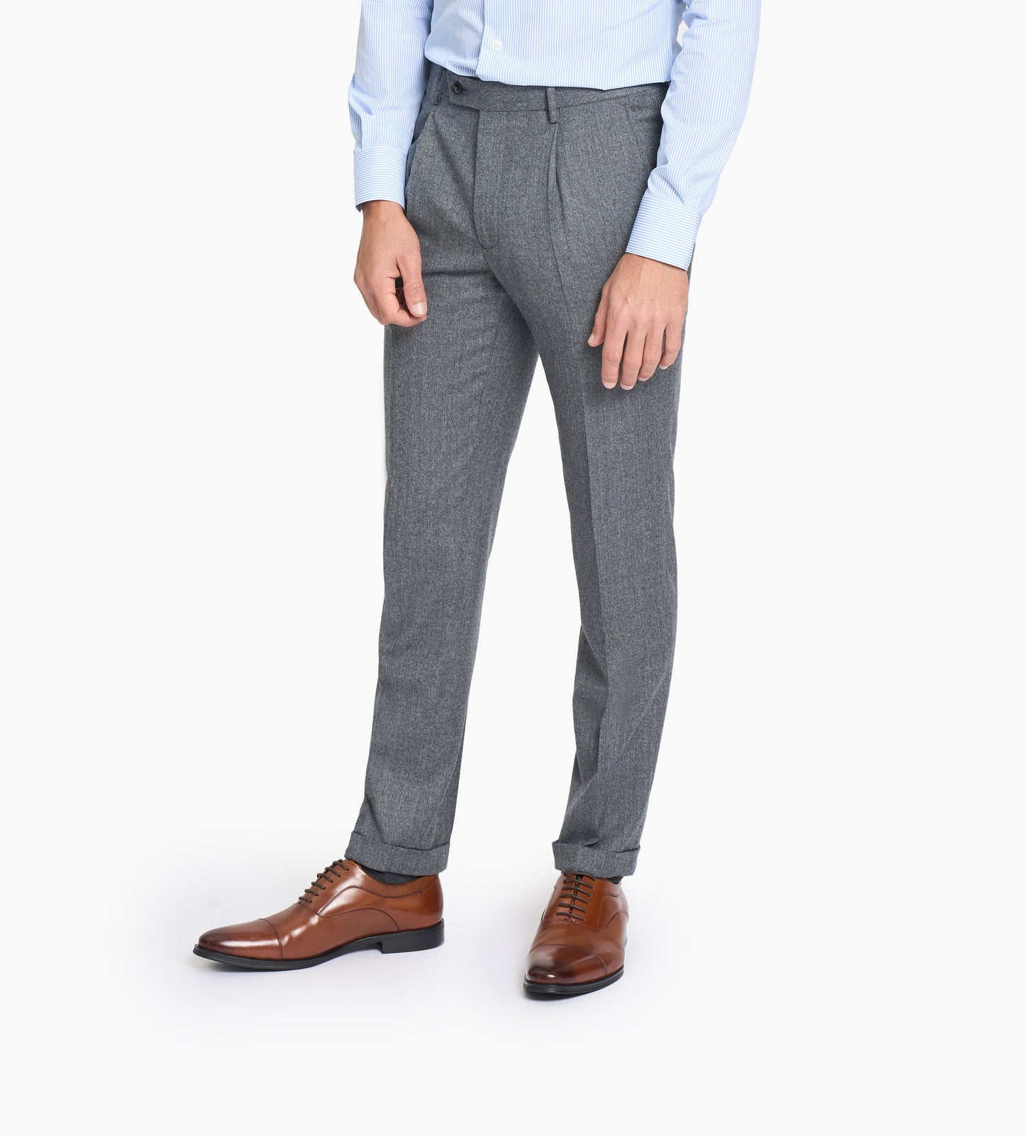 Steel Grey Flannel Custom Trouser