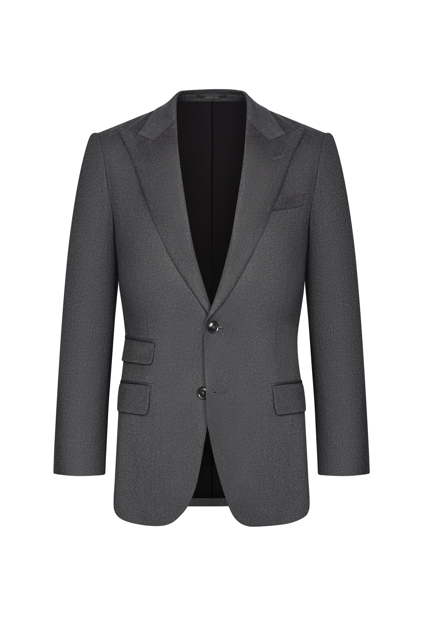 Reda Charcoal Grey Flannel Custom Suit