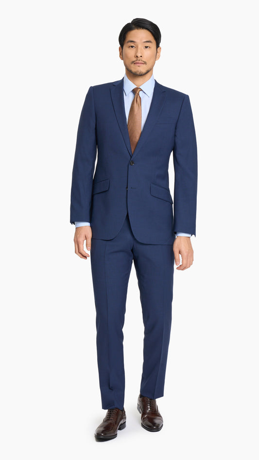 Dormeuil Royal Blue Sharkskin Custom Suit