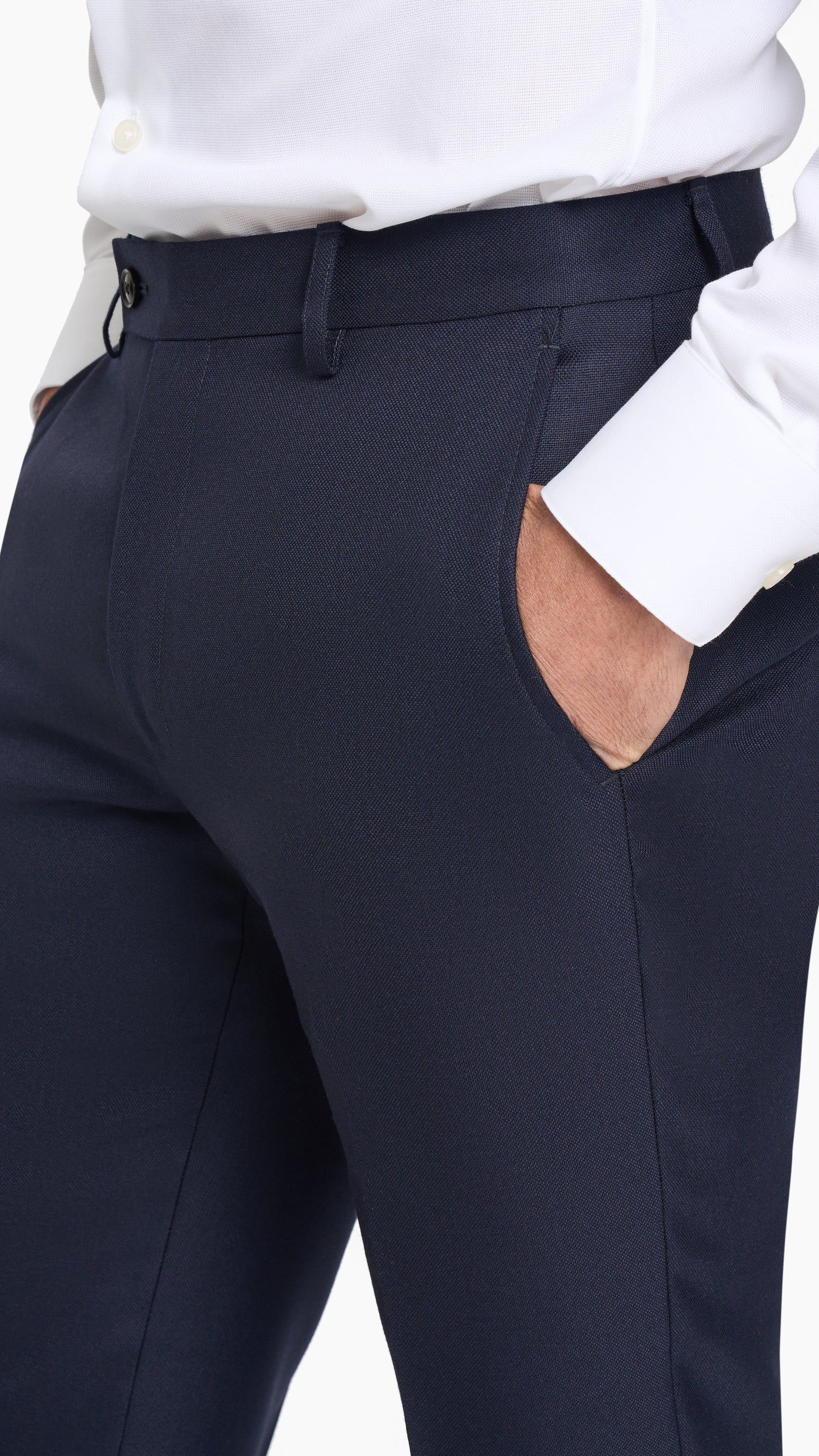 Midnight Blue Hopsack Trouser