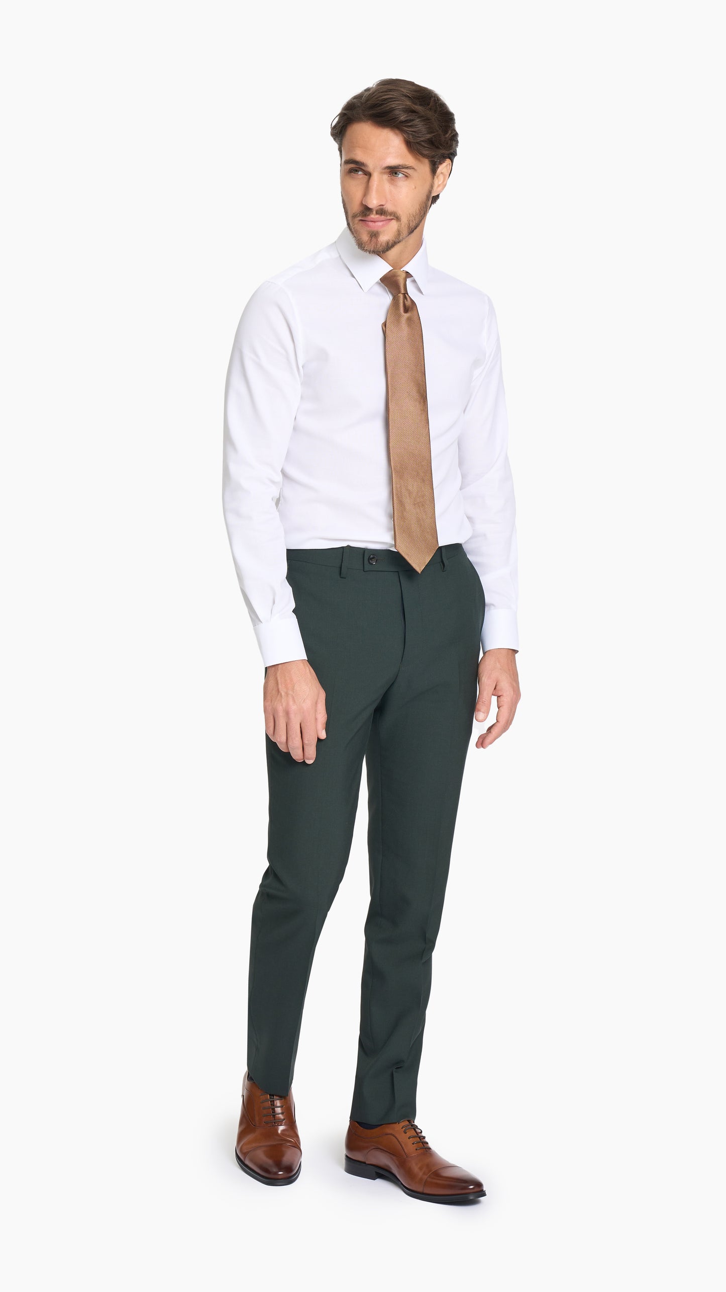 Dark Green Plain Weave Trouser