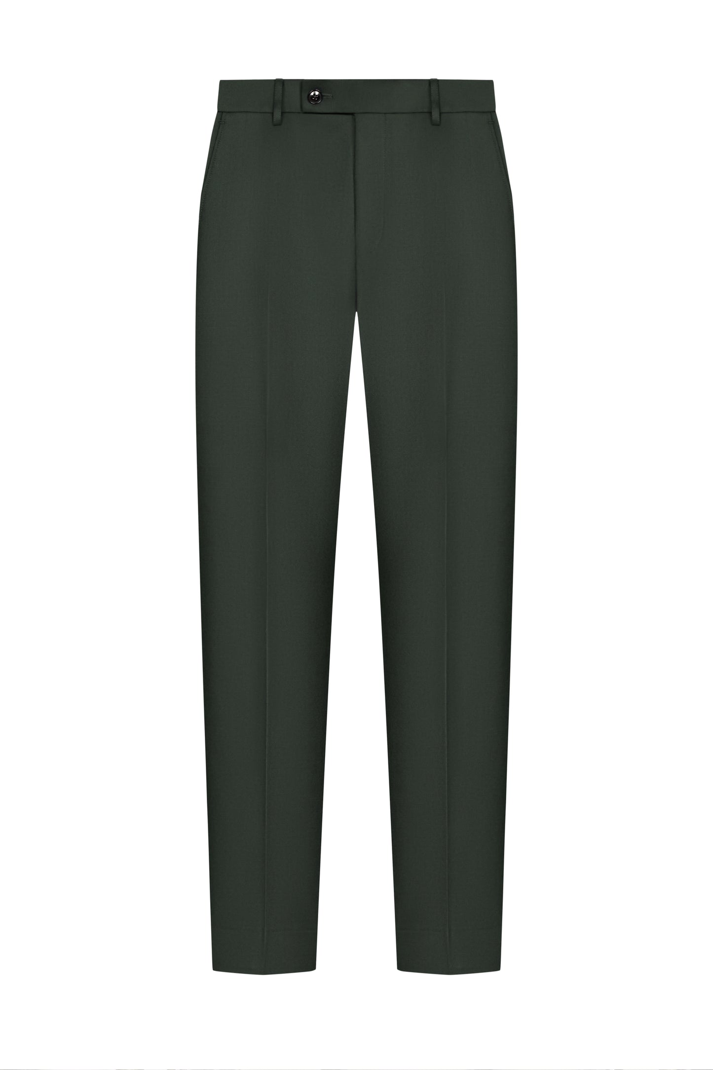 Dark Green Plain Weave Trouser