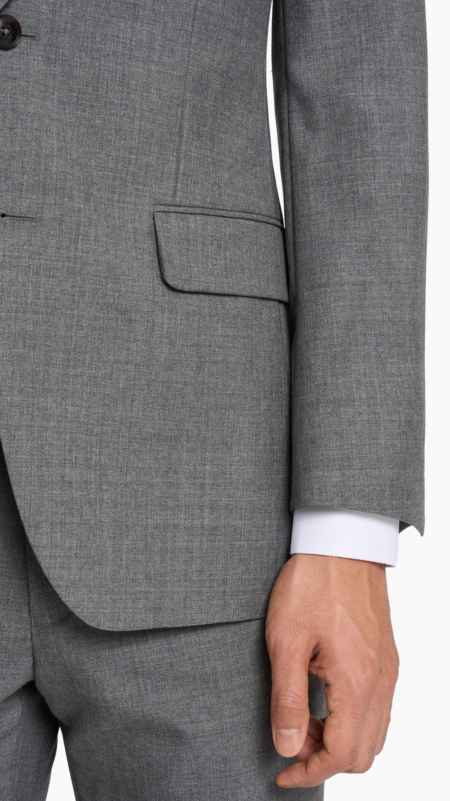 Cool Grey Plain Weave Jacket