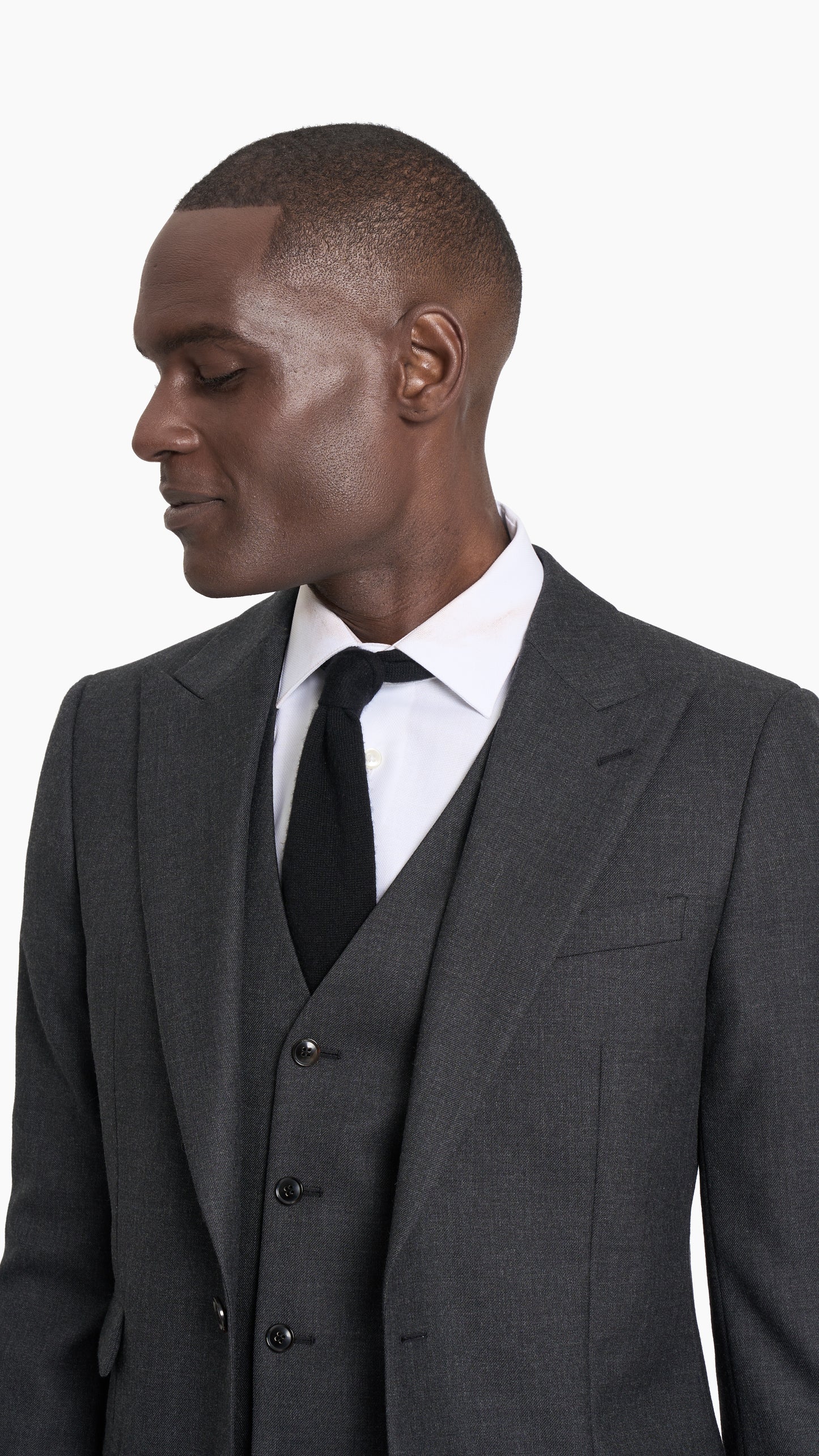 Holland & Sherry Charcoal Grey Twill Custom Suit