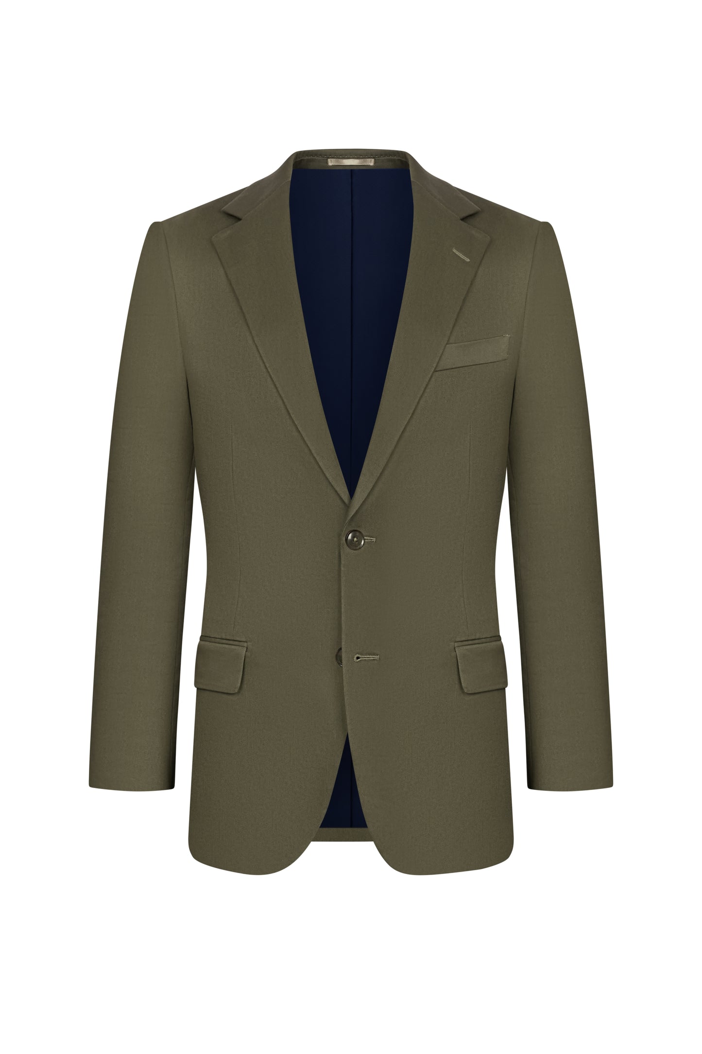 Holland & Sherry Dark Olive Twill Cotton Custom Suit