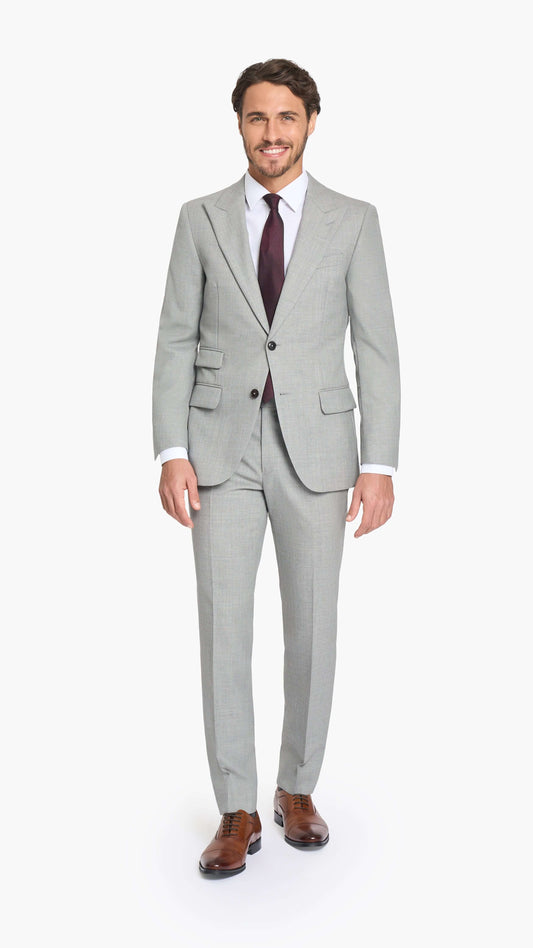 Holland & Sherry Light Grey Hopsack Custom Suit