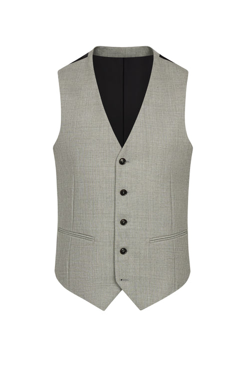 Light Grey Hopsack Waistcoat