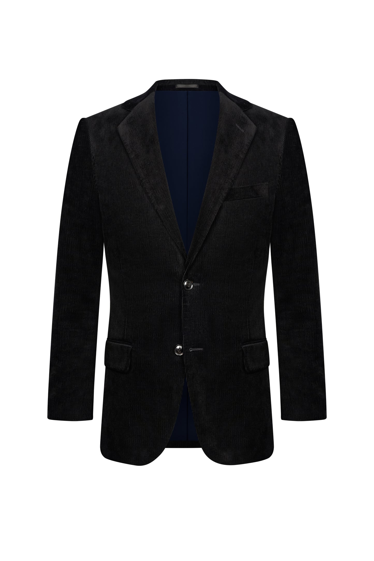 Scabal Black Corduroy Custom Suit
