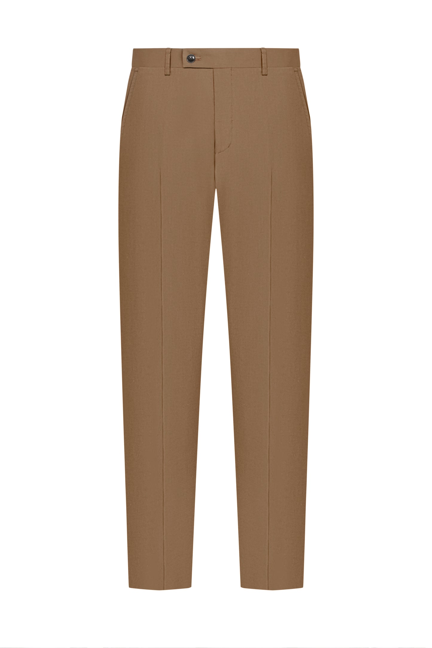 Holland & Sherry Dark Tan Twill Cotton Custom Trouser