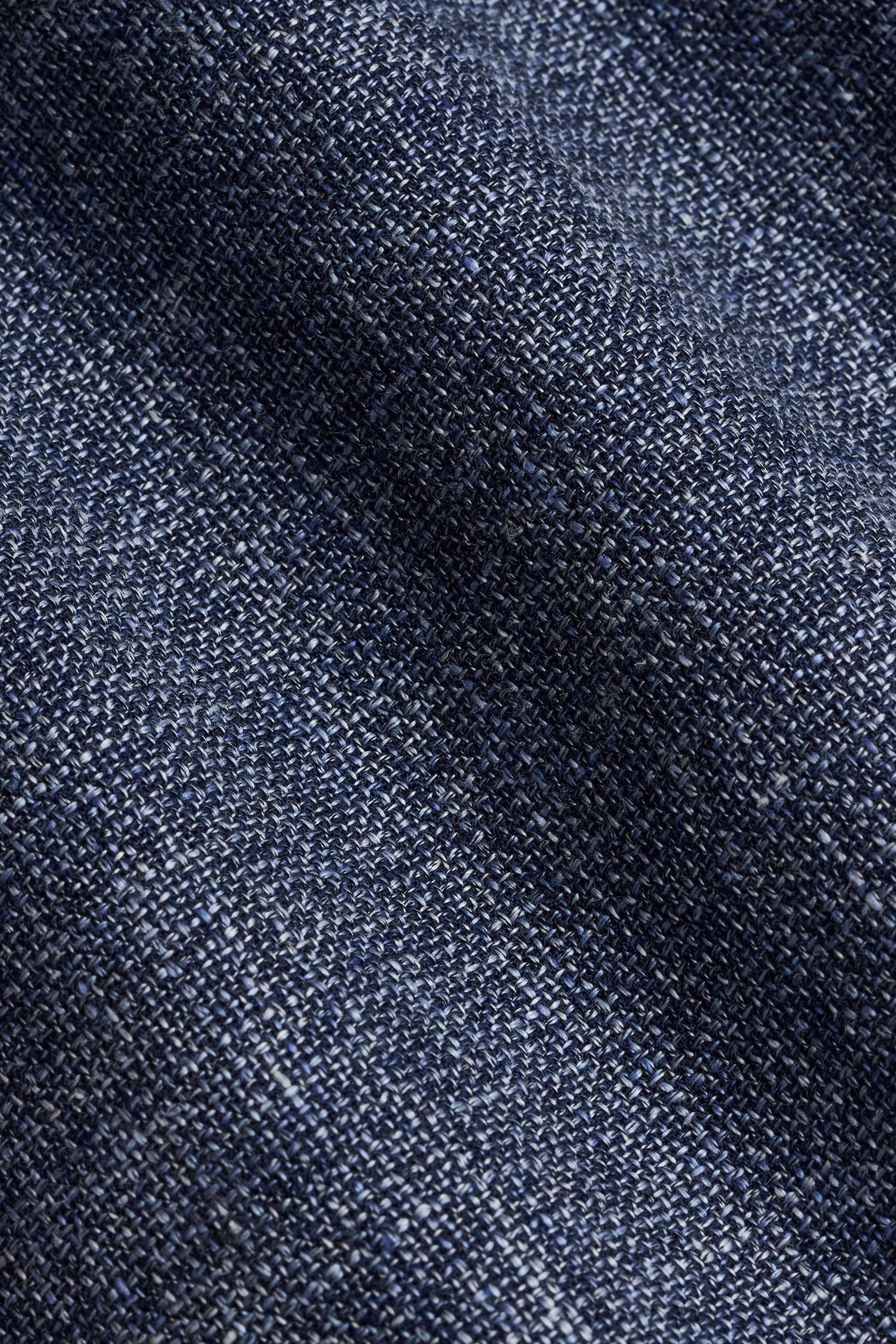 Scabal Steel Blue Hopsack Custom Jacket