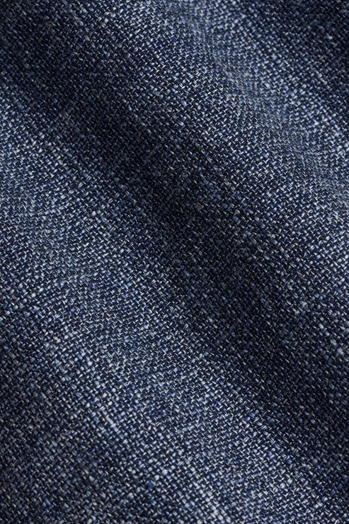 Scabal Steel Blue Hopsack Custom Jacket