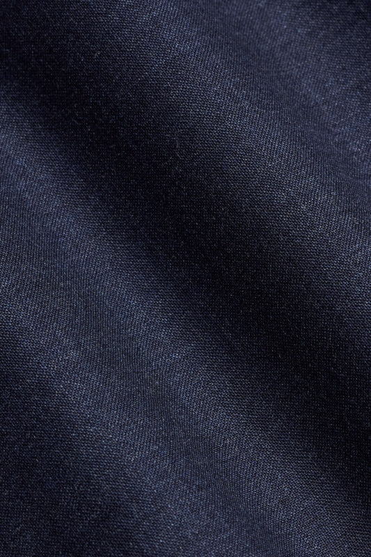Scabal Navy Blue Plain Weave Custom Suit