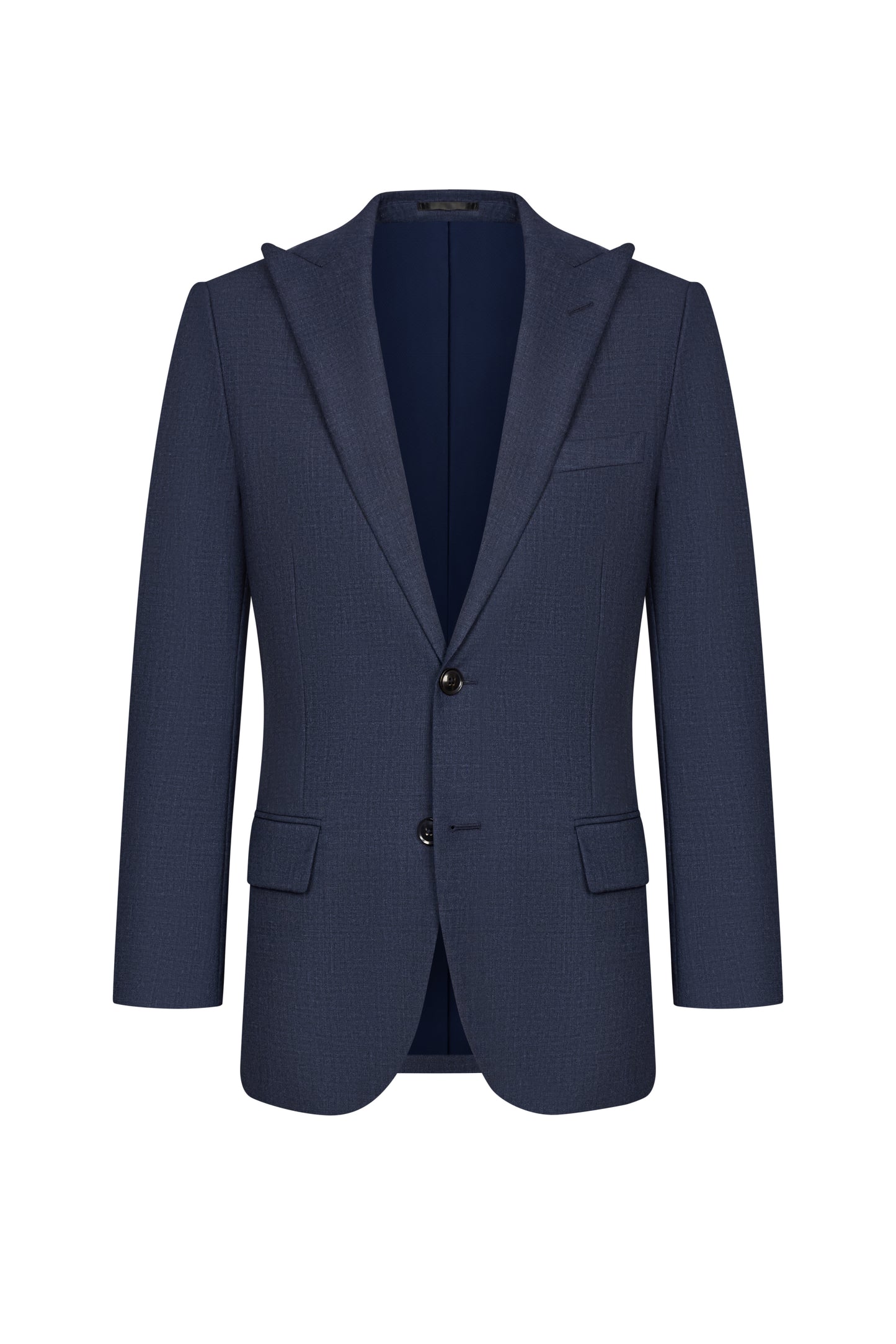 Scabal Navy Blue Plain Weave Custom Suit