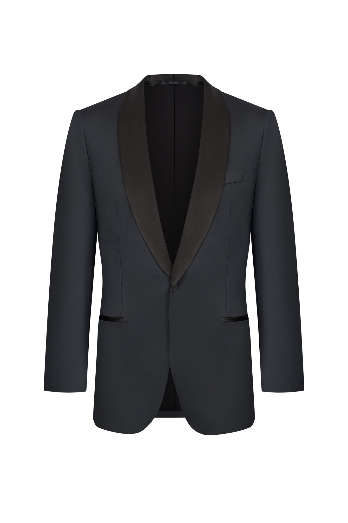 Midnight Blue Semi-Plain Custom Tuxedo Jacket