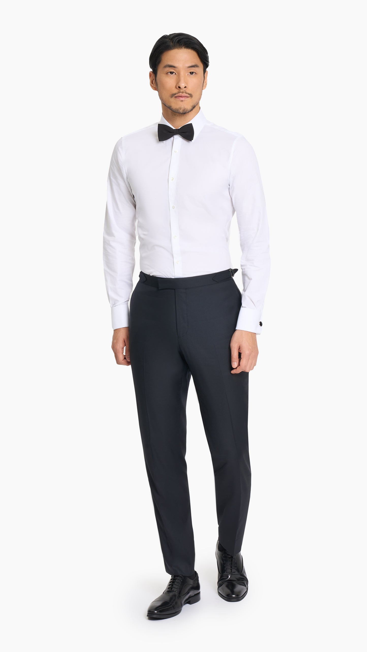 Midnight Blue Semi-Plain Tuxedo Trouser