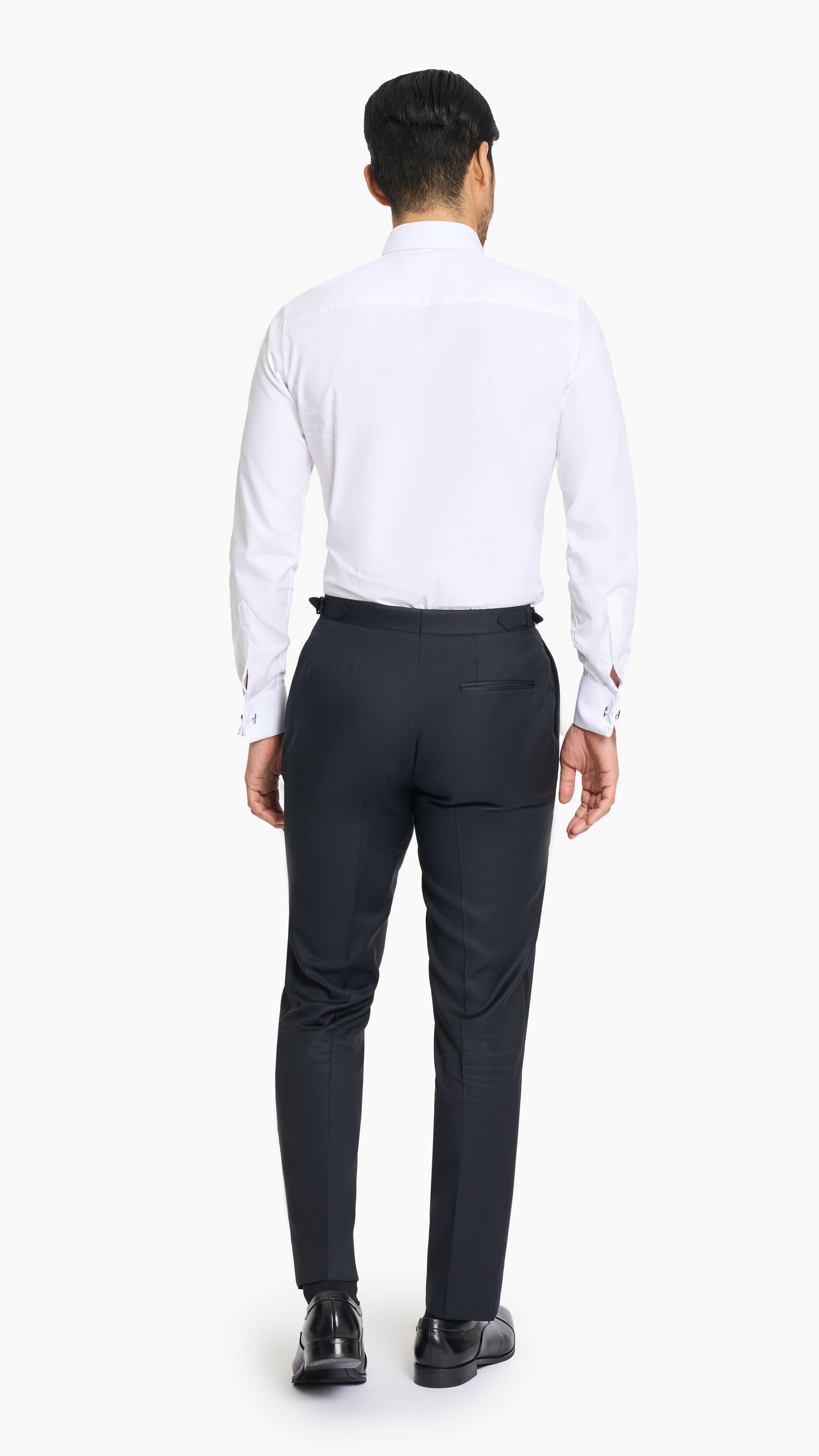 Midnight Blue Semi-Plain Tuxedo Trouser