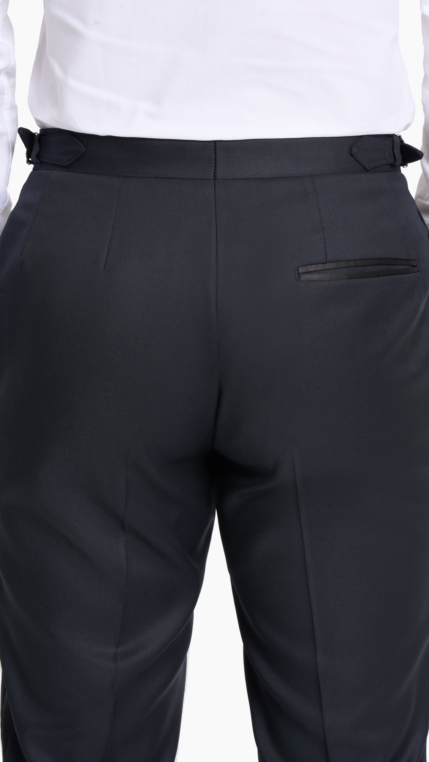 Midnight Blue Semi-Plain Tuxedo Trouser