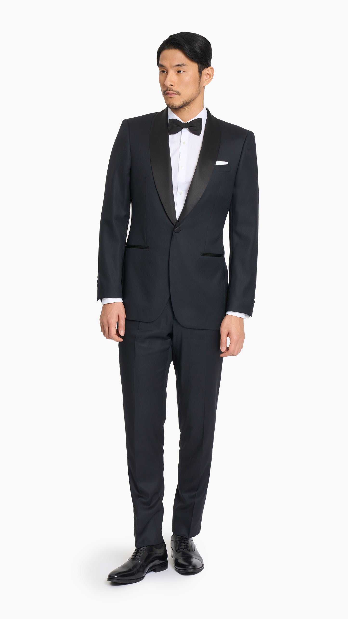 Midnight Blue Semi-Plain Tuxedo Trouser