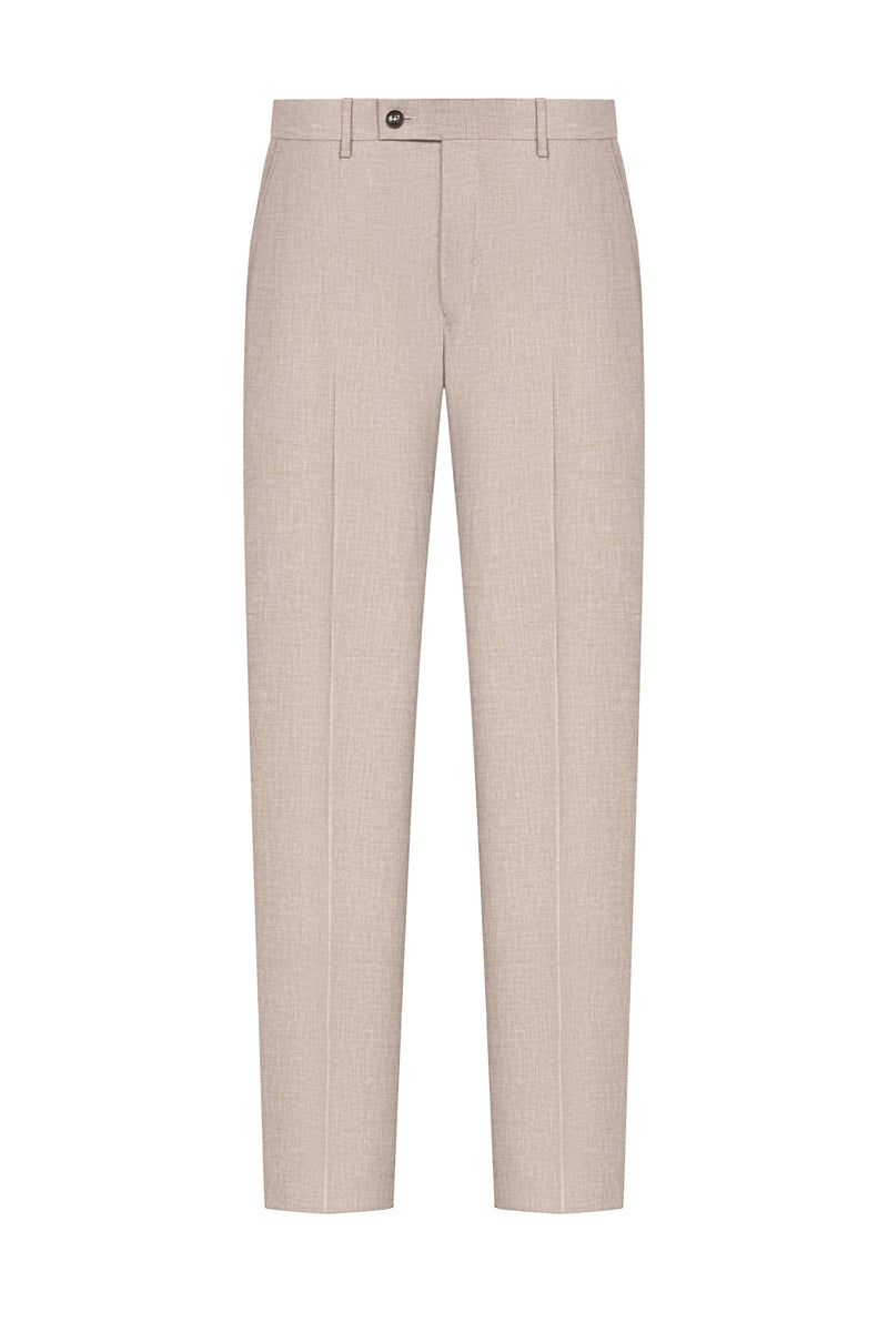 Dormeuil Beige Sharkskin Custom Suit