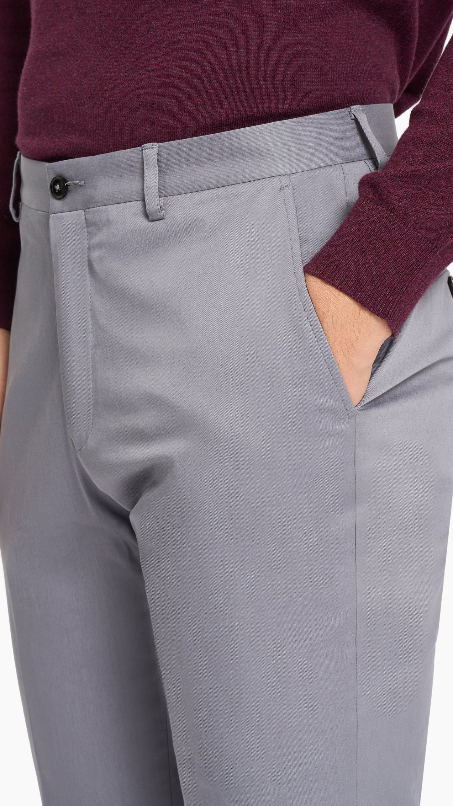 Grey Twill Chino