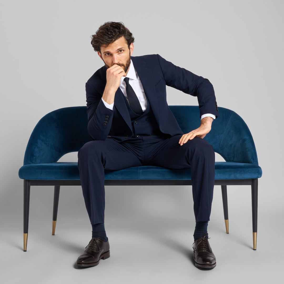 Navy 3 Piece Suits in Singapore - Custom-Made for You