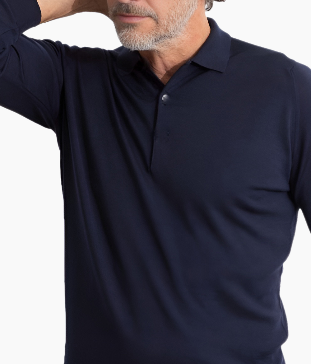 Belper Midnight Long Sleeve Polo Shirt