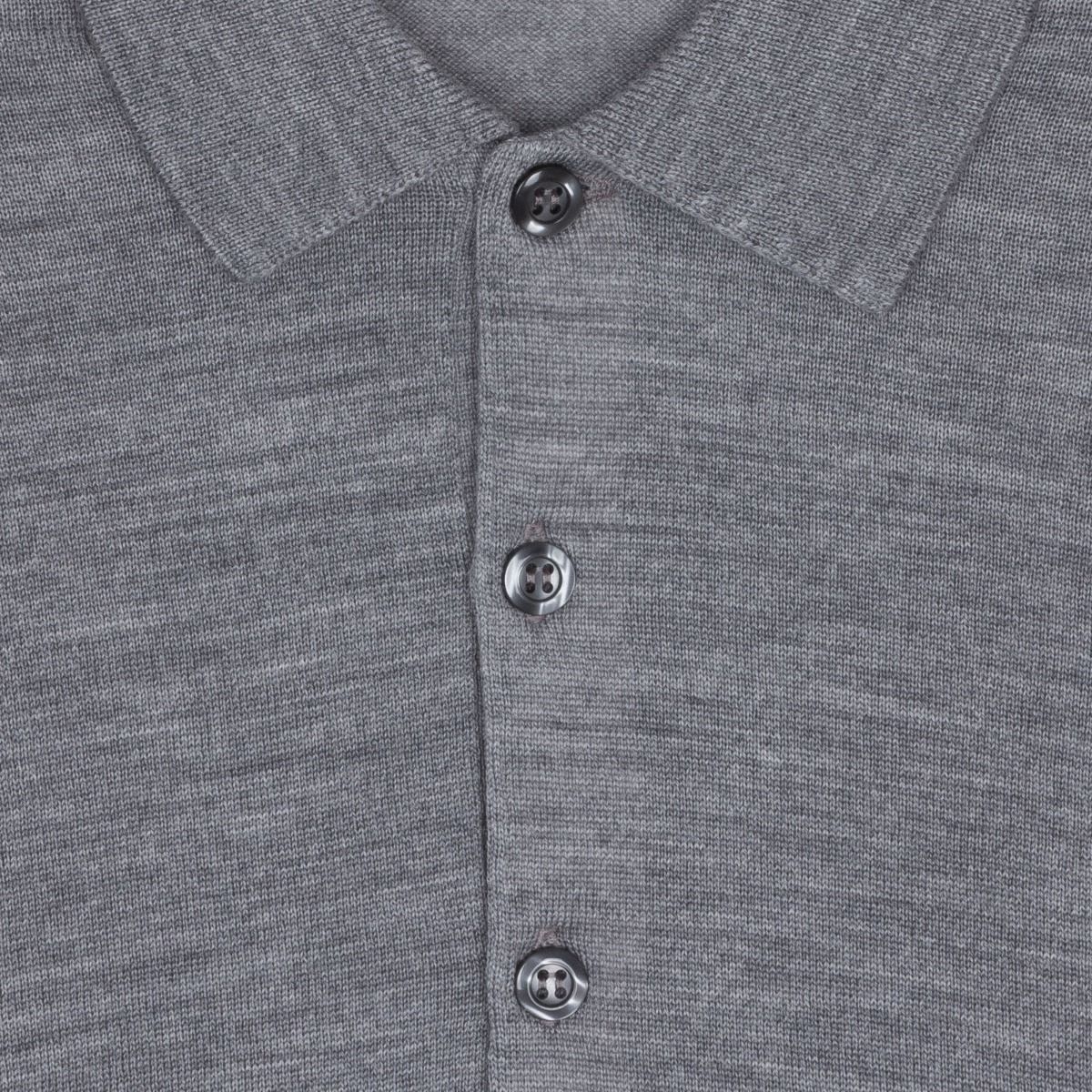 Belper Silver Long Sleeve Polo Shirt