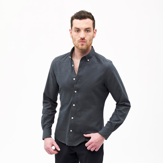 Canclini Charcoal Flannel Custom Shirt