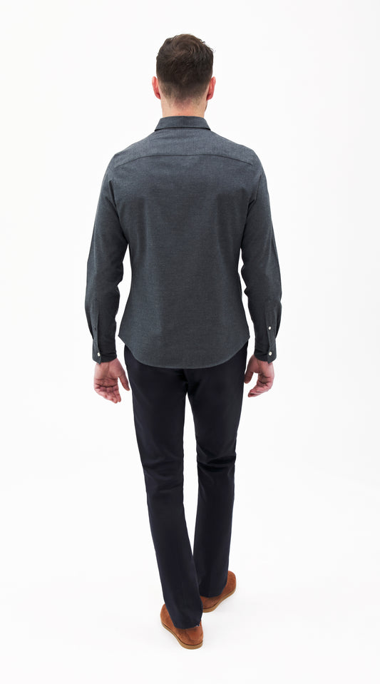 Canclini Charcoal Flannel Custom Shirt