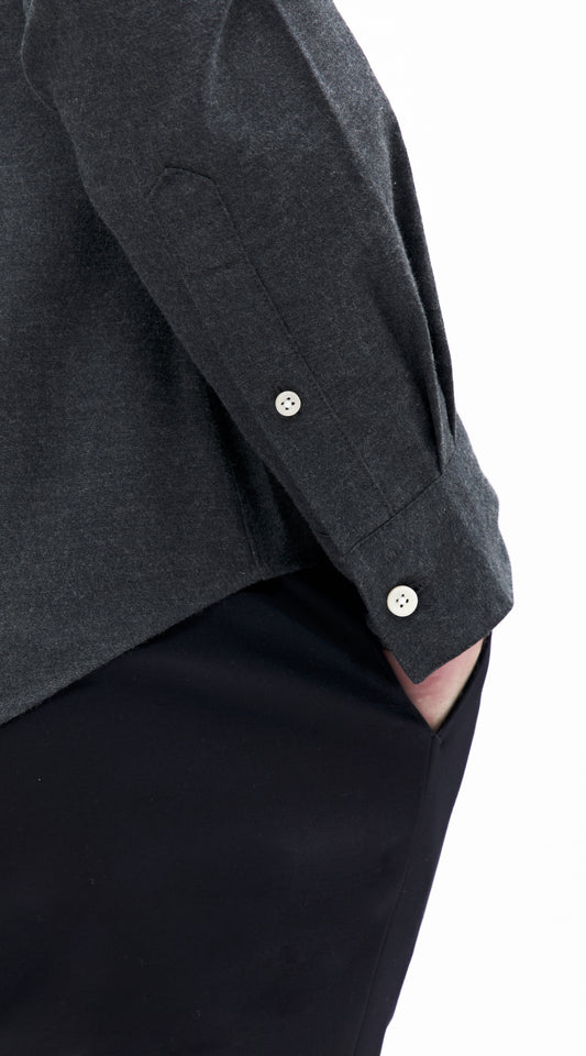 Canclini Charcoal Flannel Custom Shirt