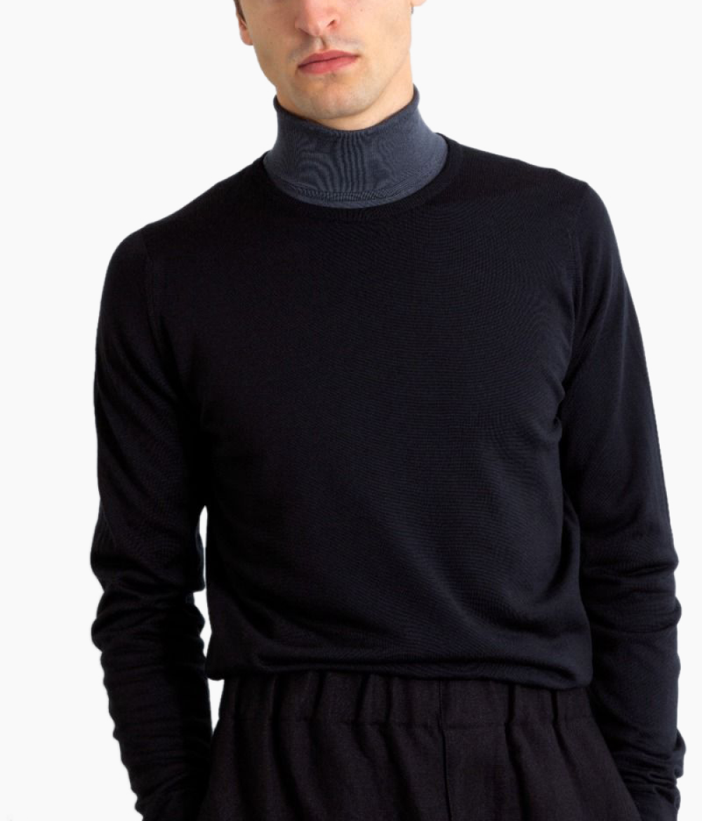 Lundy Black Crew Neck Jumper