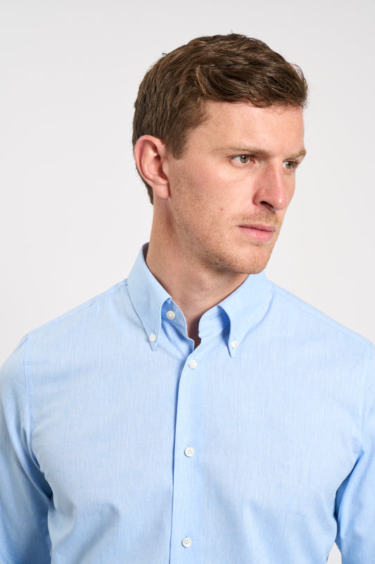 Light Blue Linen Custom Shirt